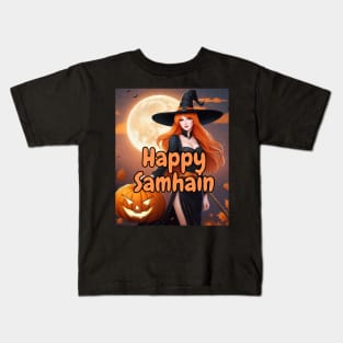 Happy Samhain Witch Kids T-Shirt